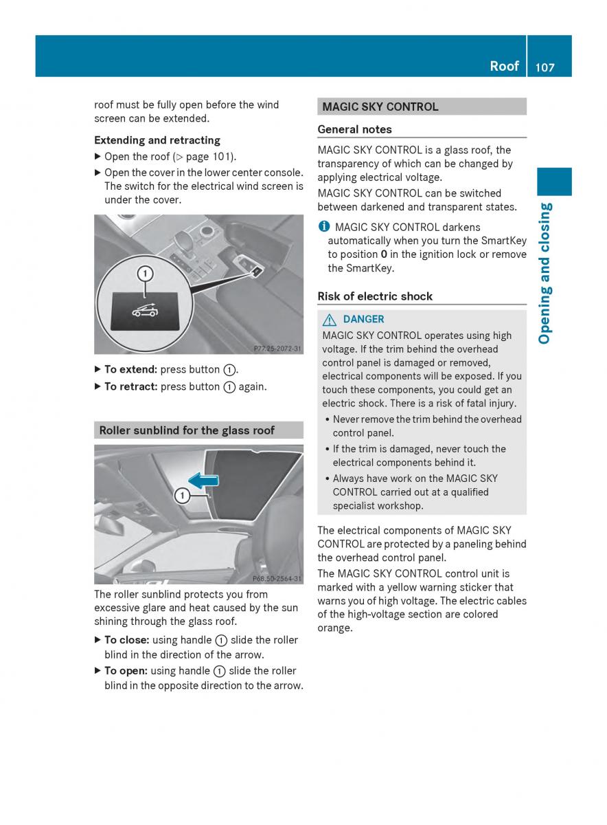 Mercedes Benz SL R231 owners manual / page 109