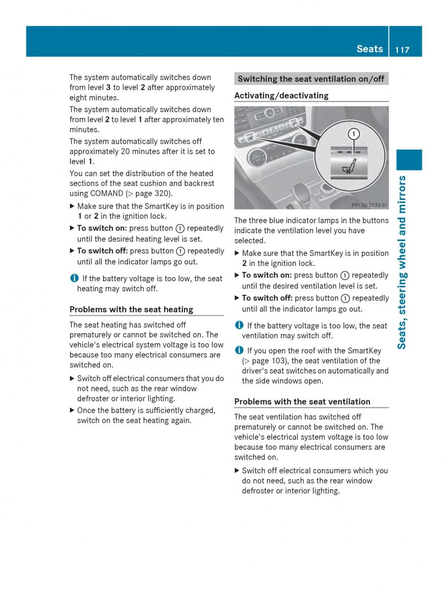 Mercedes Benz SL R231 owners manual / page 119