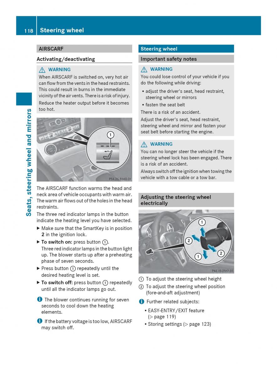 Mercedes Benz SL R231 owners manual / page 120