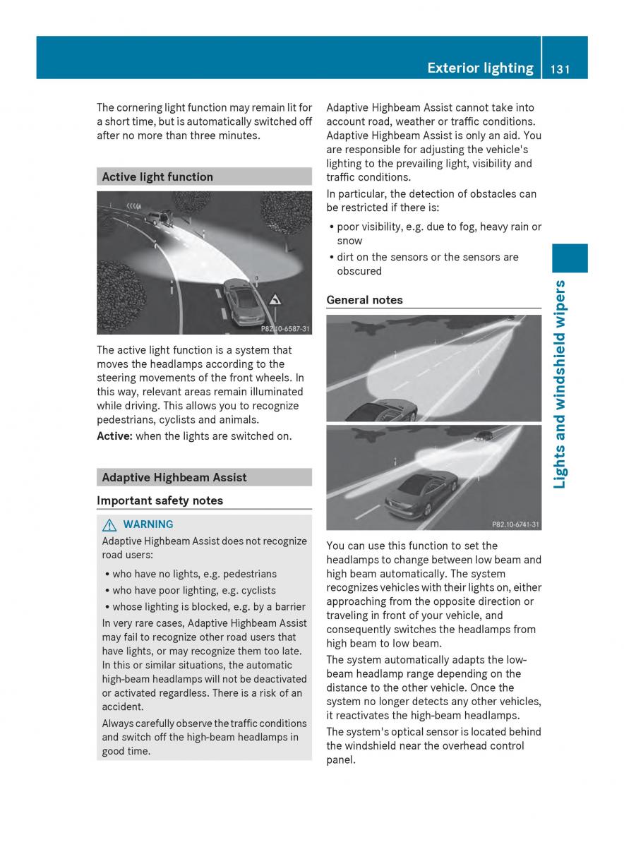 Mercedes Benz SL R231 owners manual / page 133