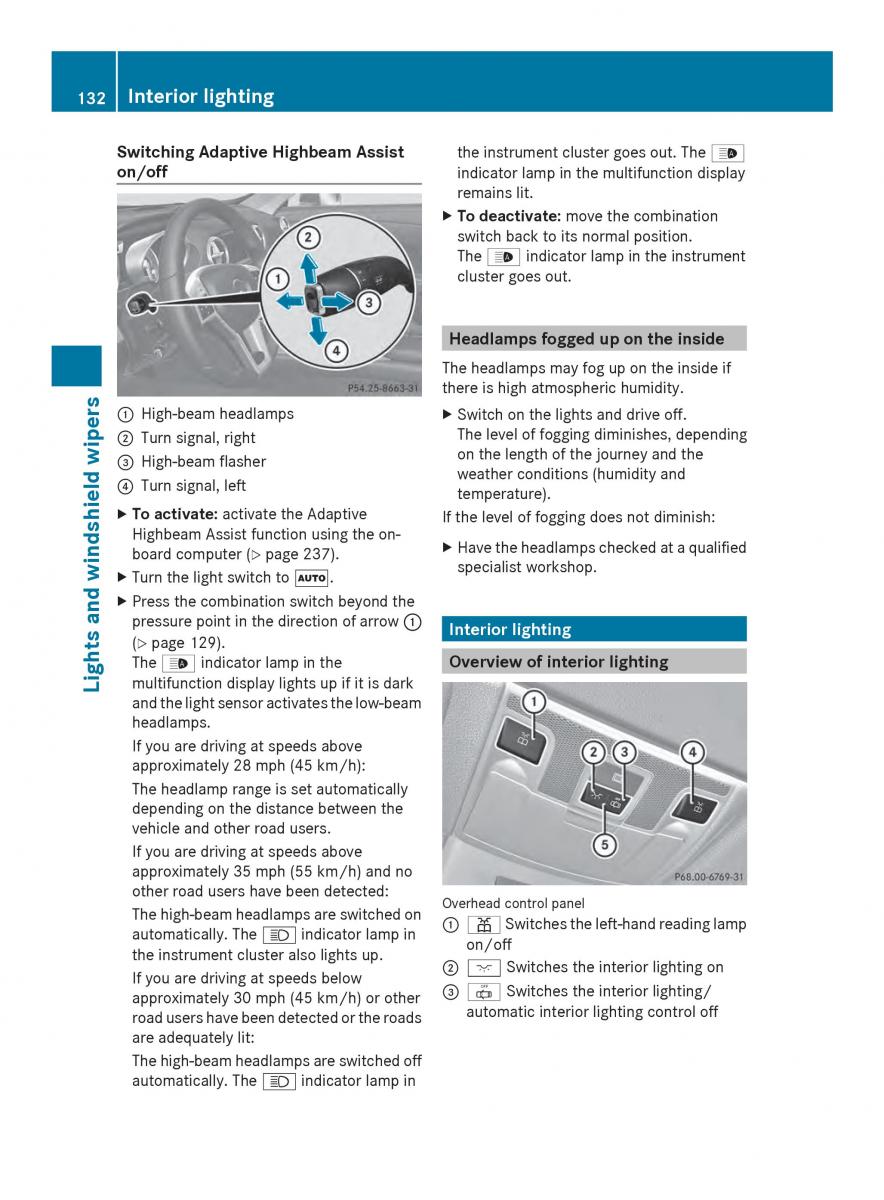 Mercedes Benz SL R231 owners manual / page 134