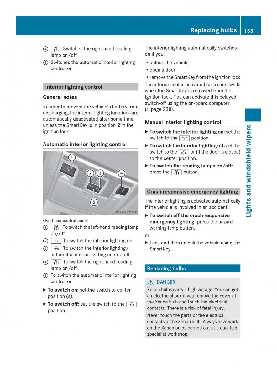 Mercedes Benz SL R231 owners manual / page 135