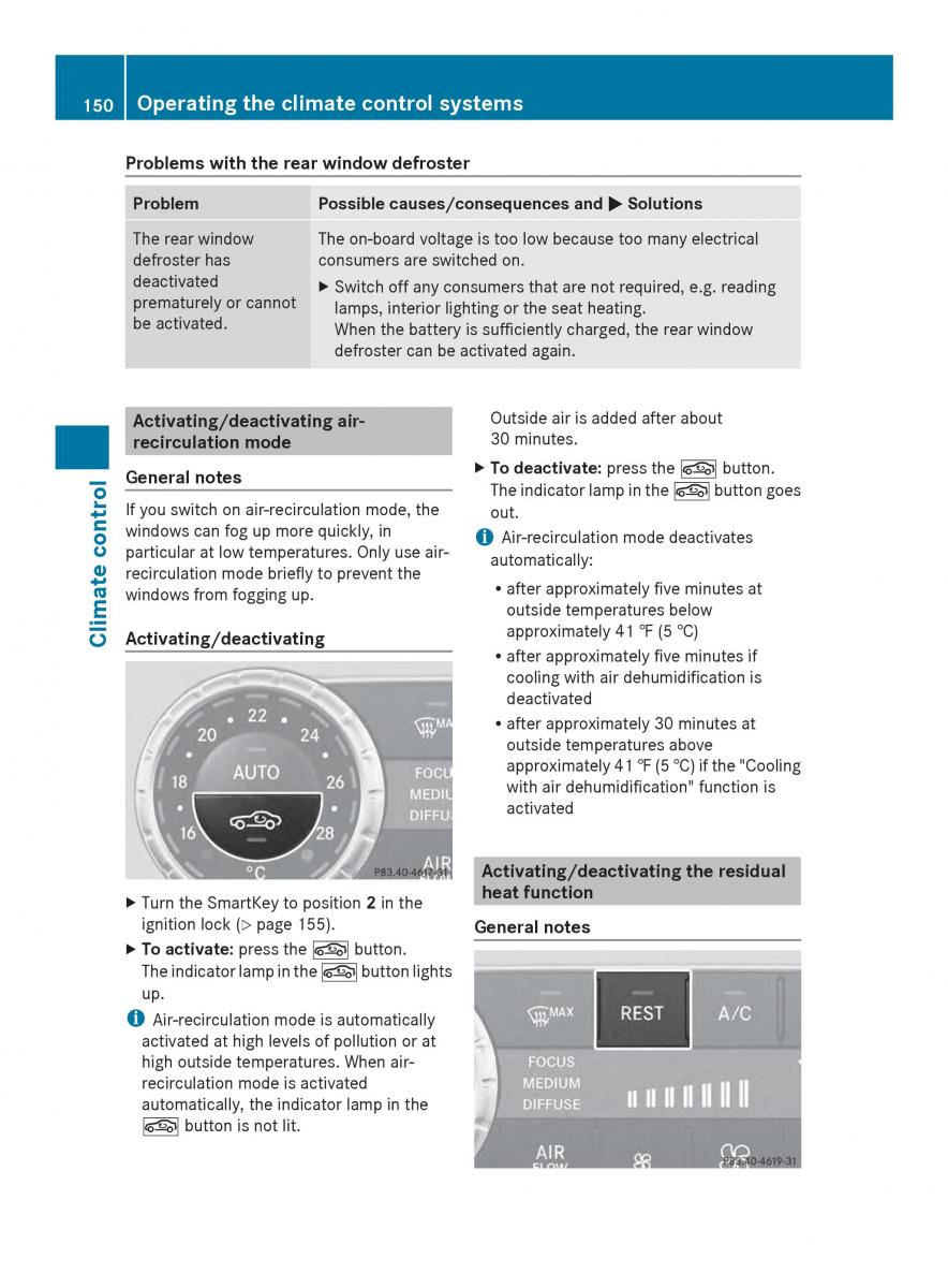 Mercedes Benz SL R231 owners manual / page 152