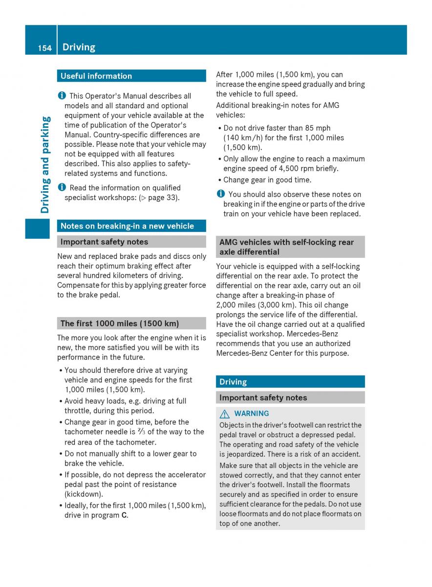 Mercedes Benz SL R231 owners manual / page 156