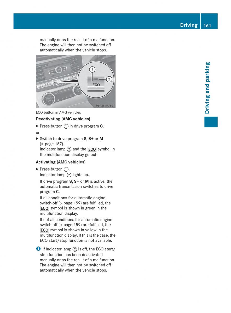 Mercedes Benz SL R231 owners manual / page 163