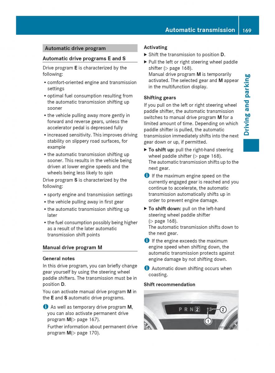 Mercedes Benz SL R231 owners manual / page 171