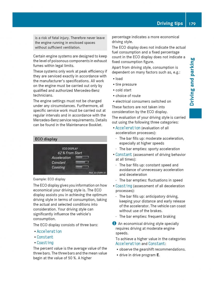 Mercedes Benz SL R231 owners manual / page 181