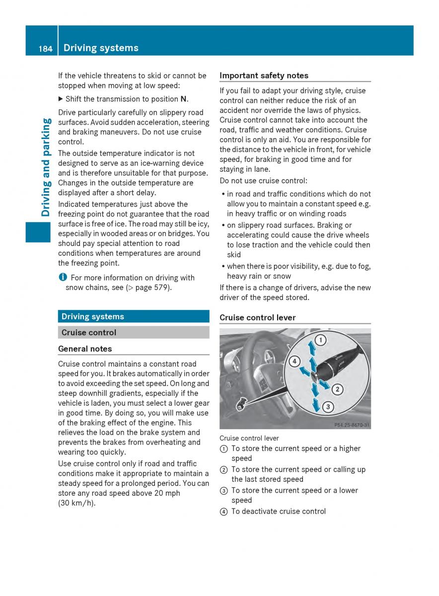 Mercedes Benz SL R231 owners manual / page 186