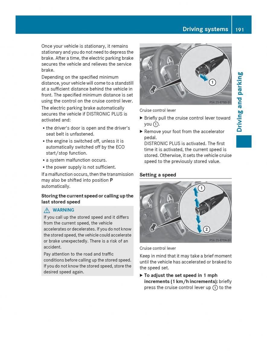 Mercedes Benz SL R231 owners manual / page 193