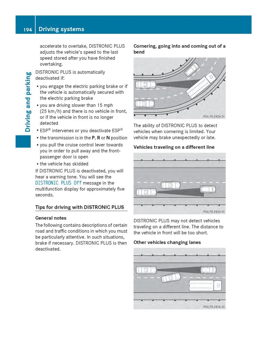 Mercedes Benz SL R231 owners manual / page 196