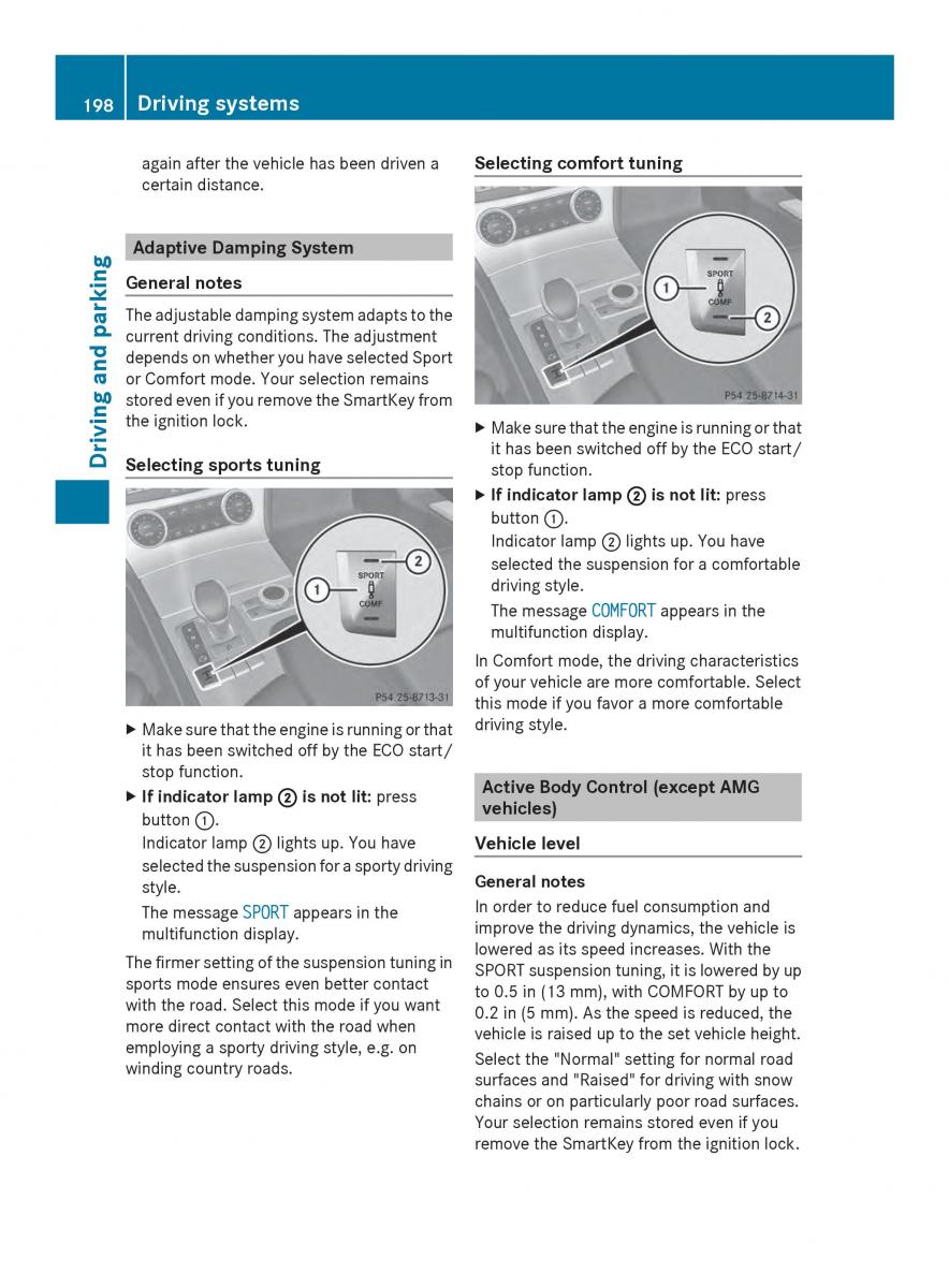 Mercedes Benz SL R231 owners manual / page 200