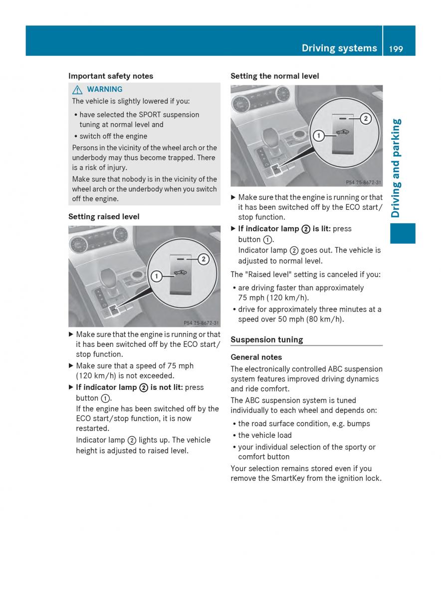 Mercedes Benz SL R231 owners manual / page 201