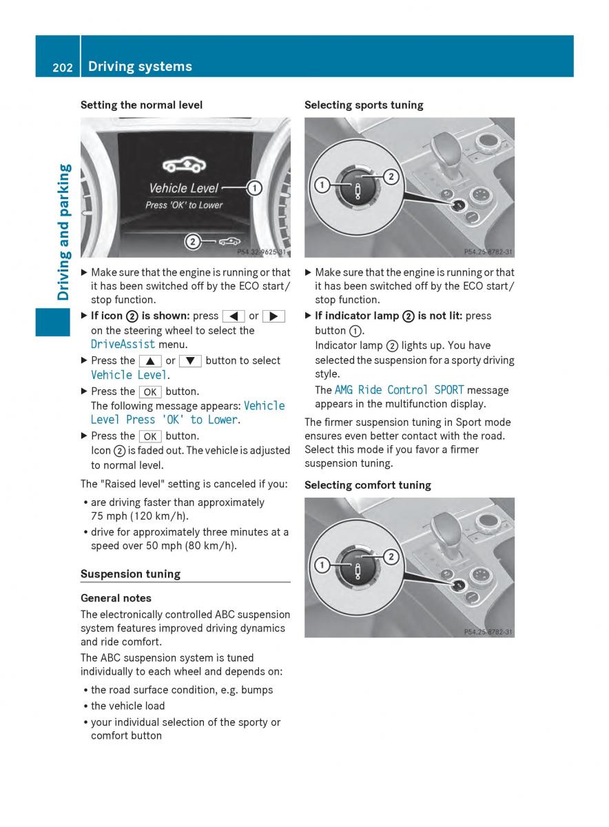 Mercedes Benz SL R231 owners manual / page 204