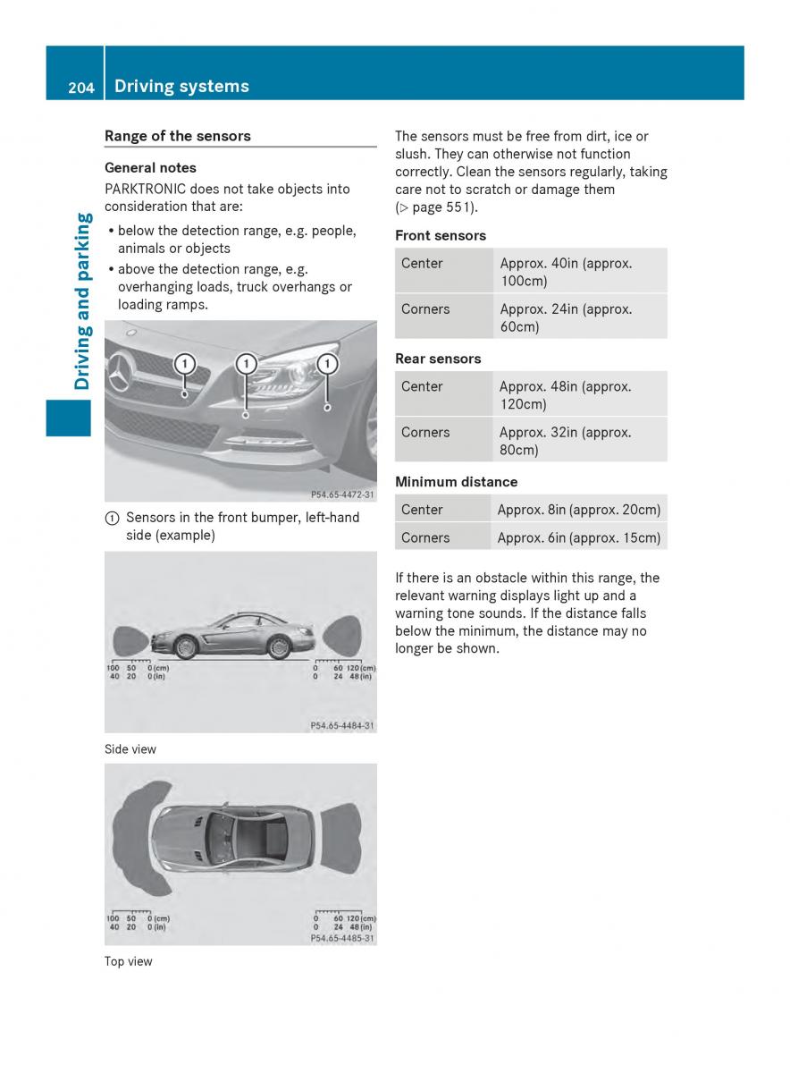 Mercedes Benz SL R231 owners manual / page 206