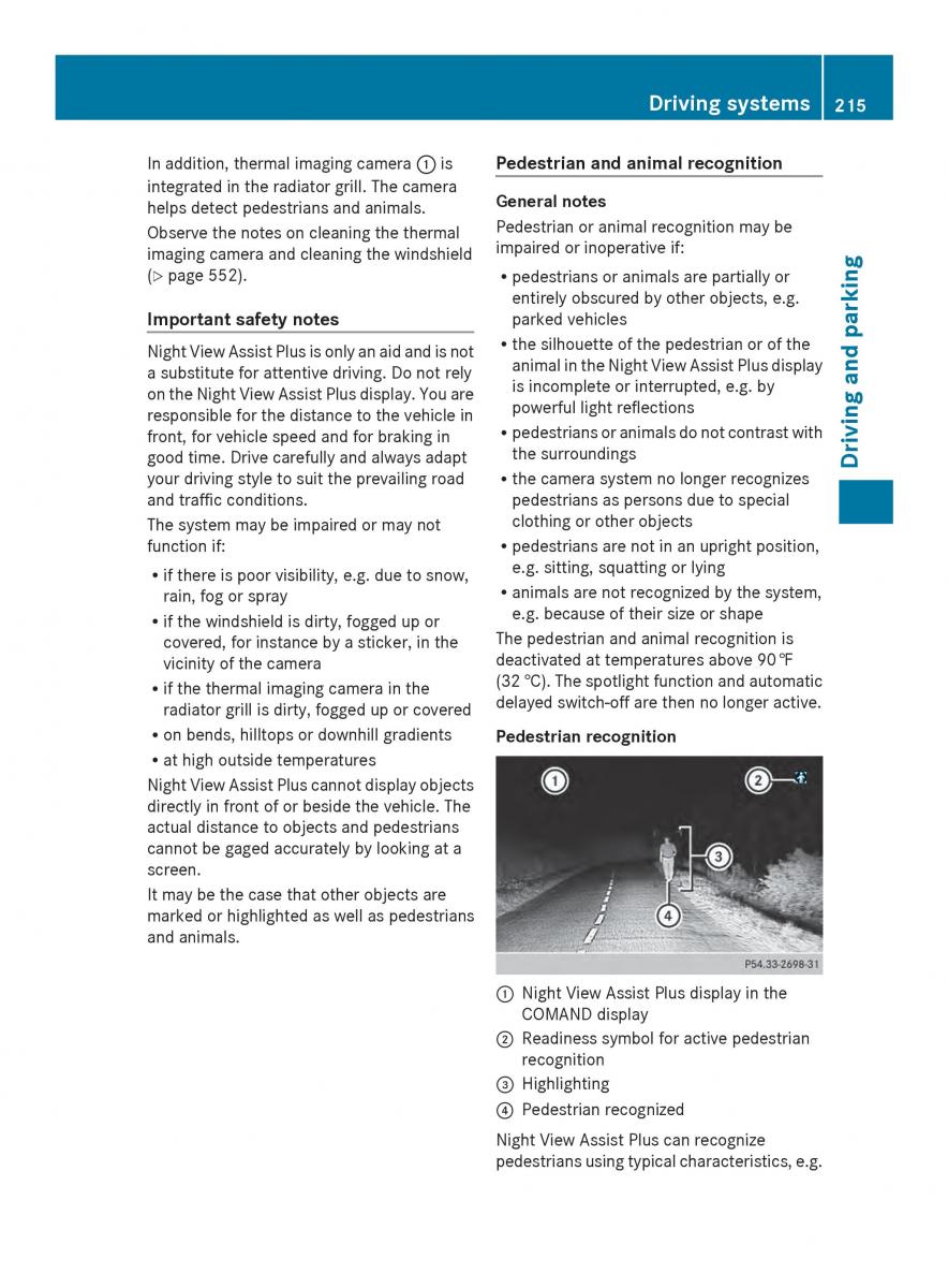 Mercedes Benz SL R231 owners manual / page 217