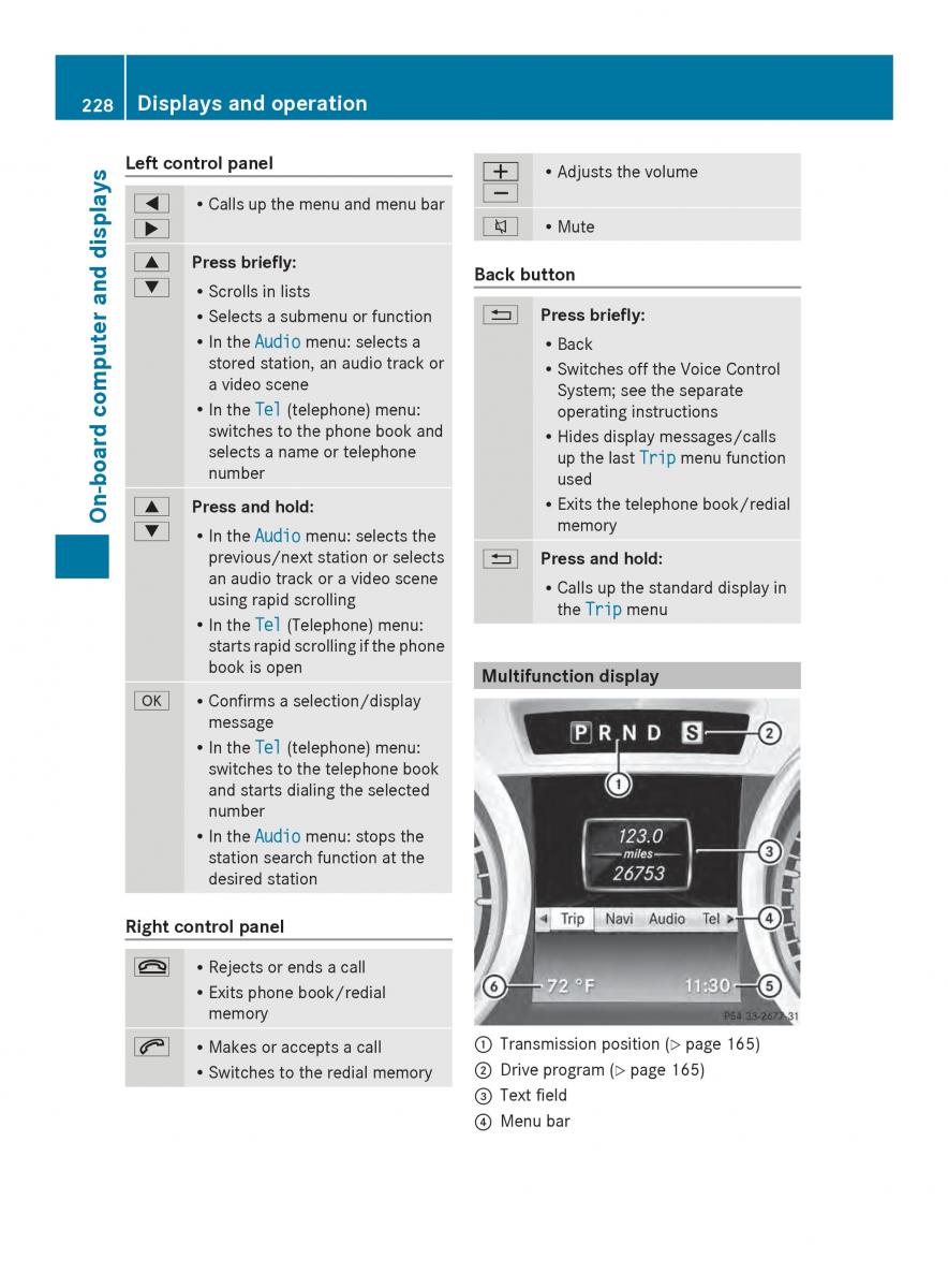 Mercedes Benz SL R231 owners manual / page 230