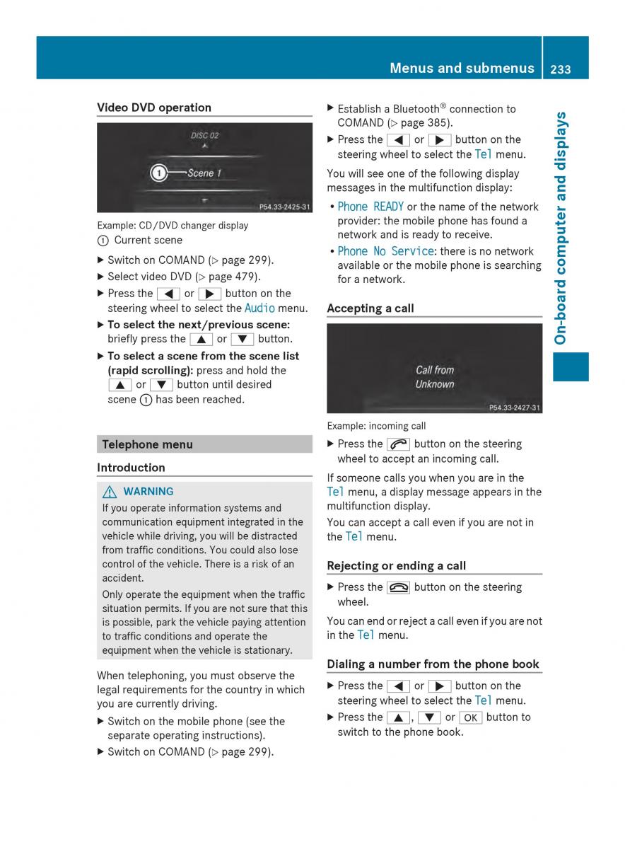 Mercedes Benz SL R231 owners manual / page 235