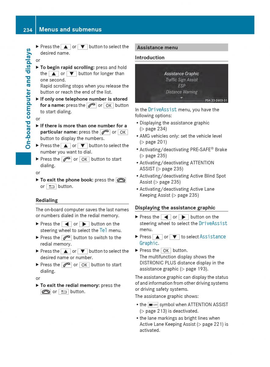 Mercedes Benz SL R231 owners manual / page 236