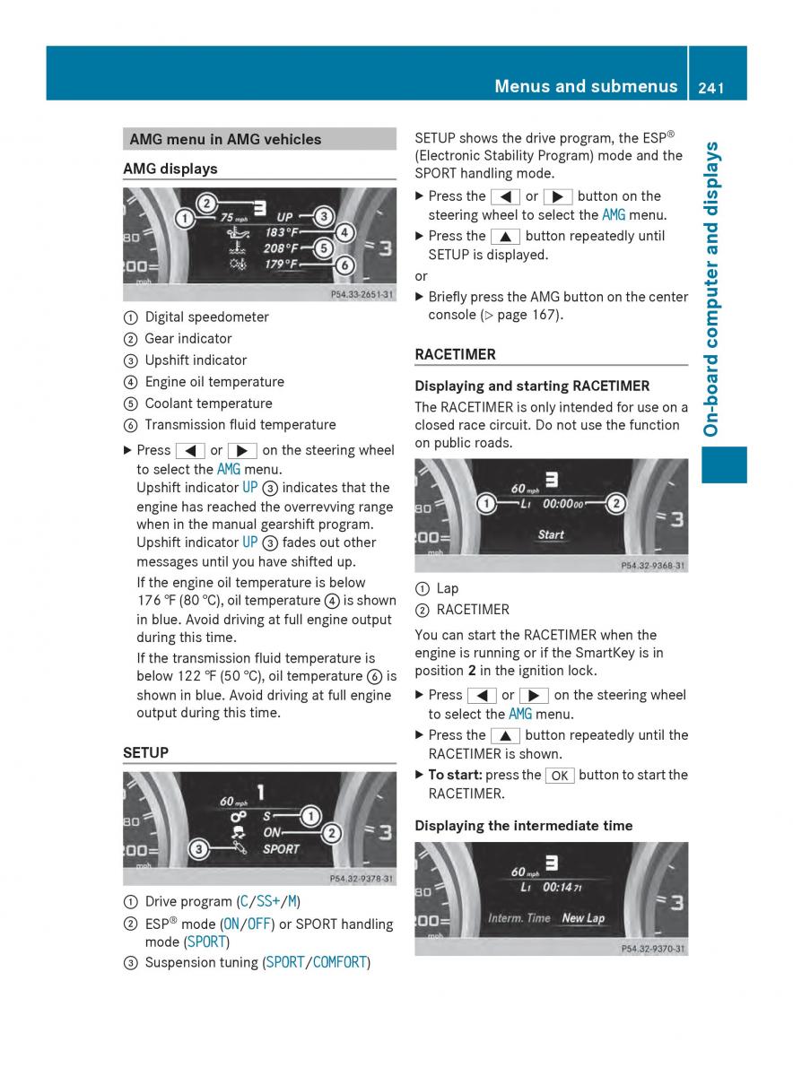 Mercedes Benz SL R231 owners manual / page 243