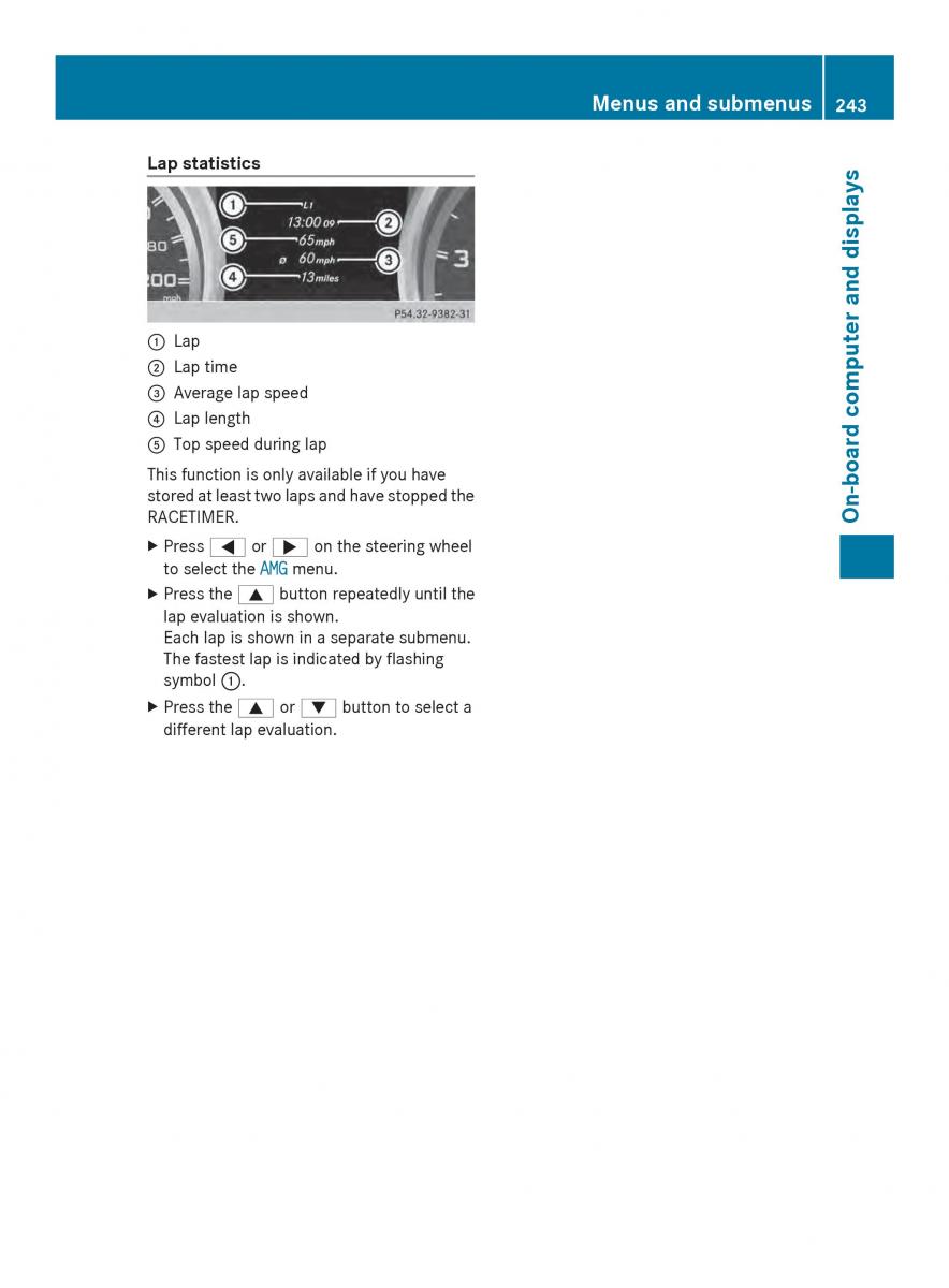 Mercedes Benz SL R231 owners manual / page 245