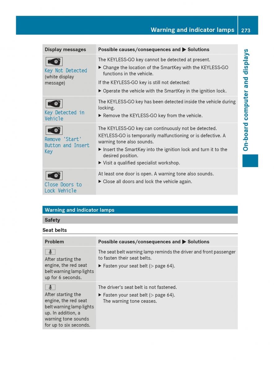 Mercedes Benz SL R231 owners manual / page 275