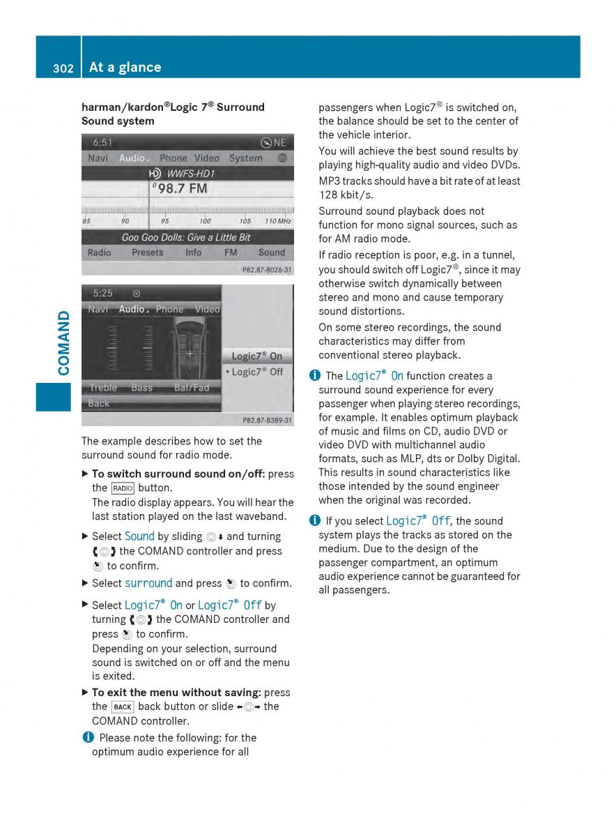 Mercedes Benz SL R231 owners manual / page 304