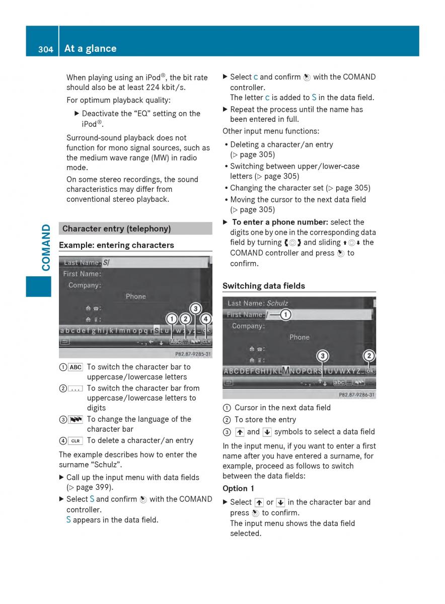 Mercedes Benz SL R231 owners manual / page 306