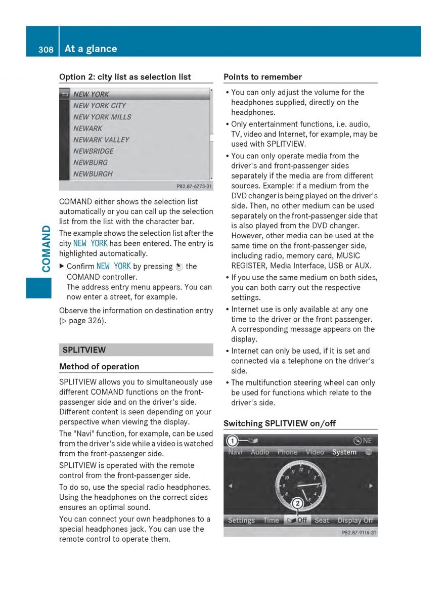 Mercedes Benz SL R231 owners manual / page 310