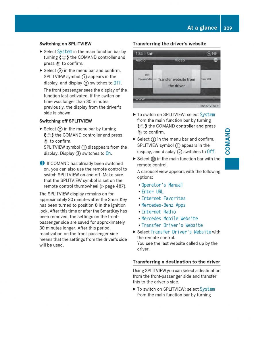 Mercedes Benz SL R231 owners manual / page 311