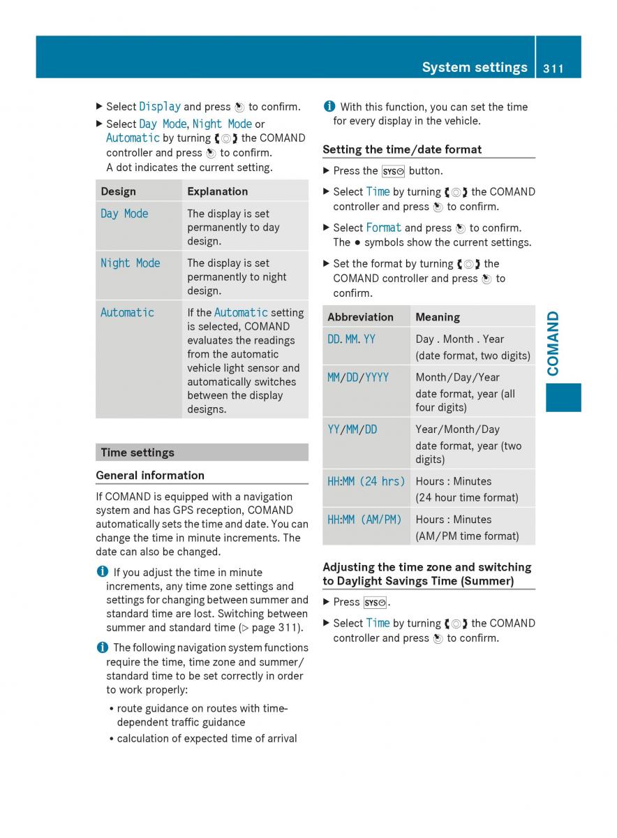 Mercedes Benz SL R231 owners manual / page 313