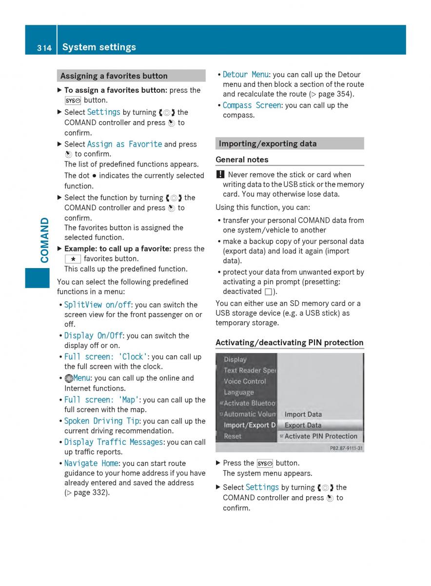 Mercedes Benz SL R231 owners manual / page 316