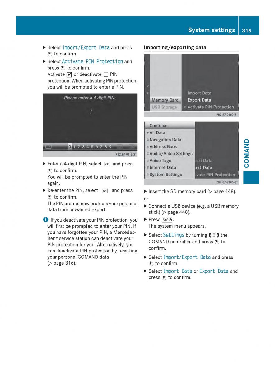 Mercedes Benz SL R231 owners manual / page 317