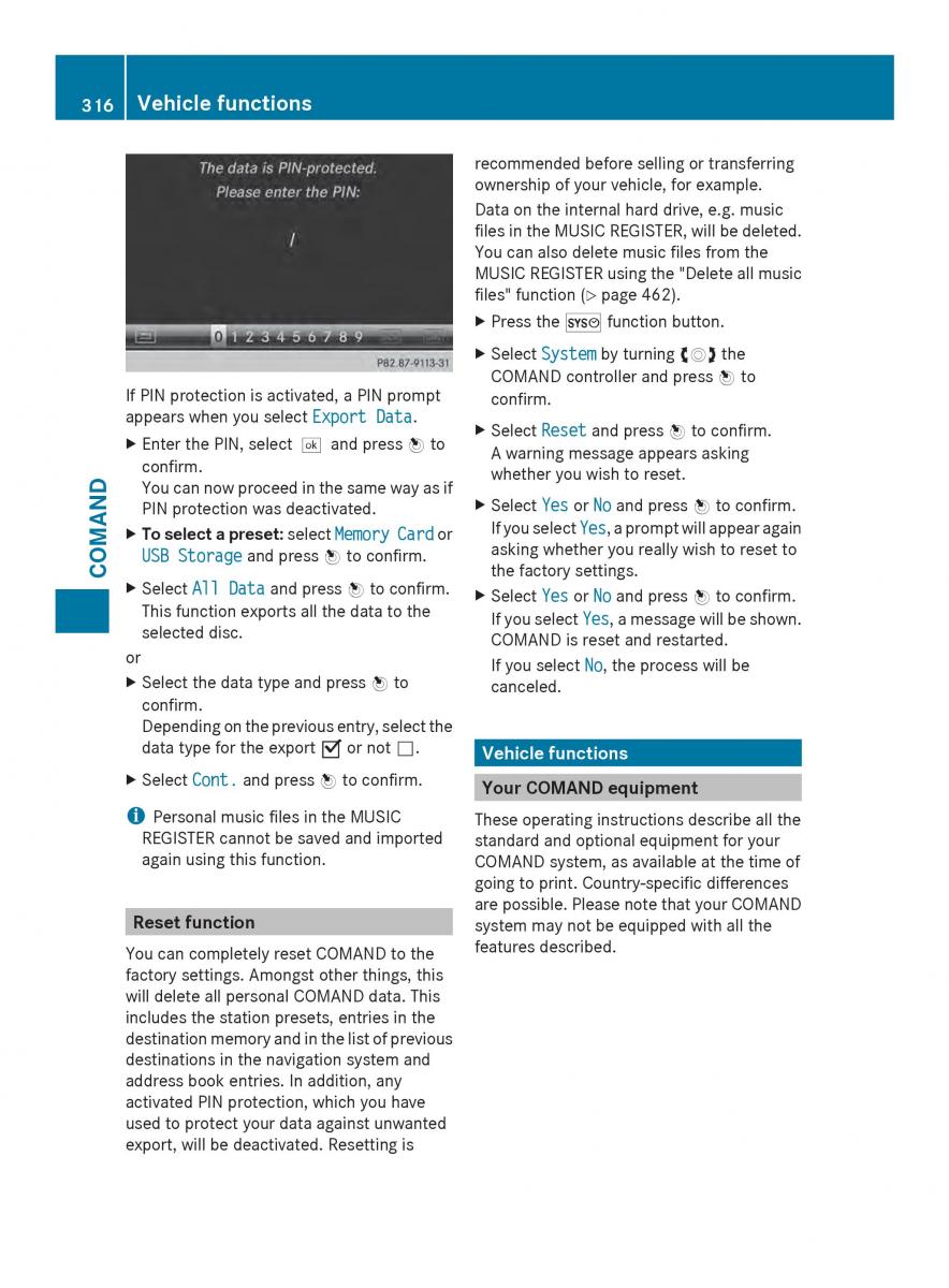 Mercedes Benz SL R231 owners manual / page 318