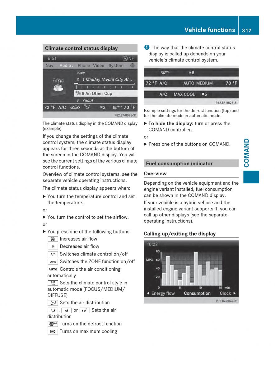 Mercedes Benz SL R231 owners manual / page 319