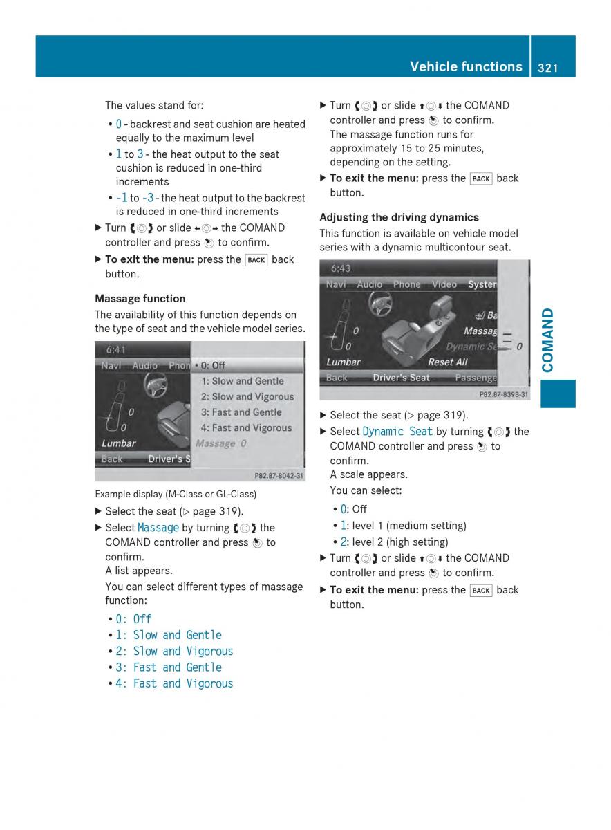 Mercedes Benz SL R231 owners manual / page 323