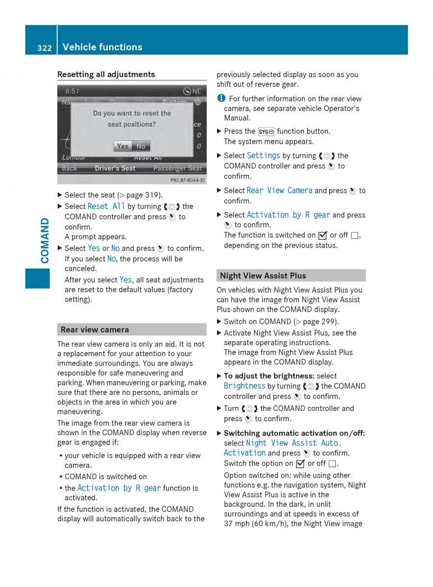 Mercedes Benz SL R231 owners manual / page 324