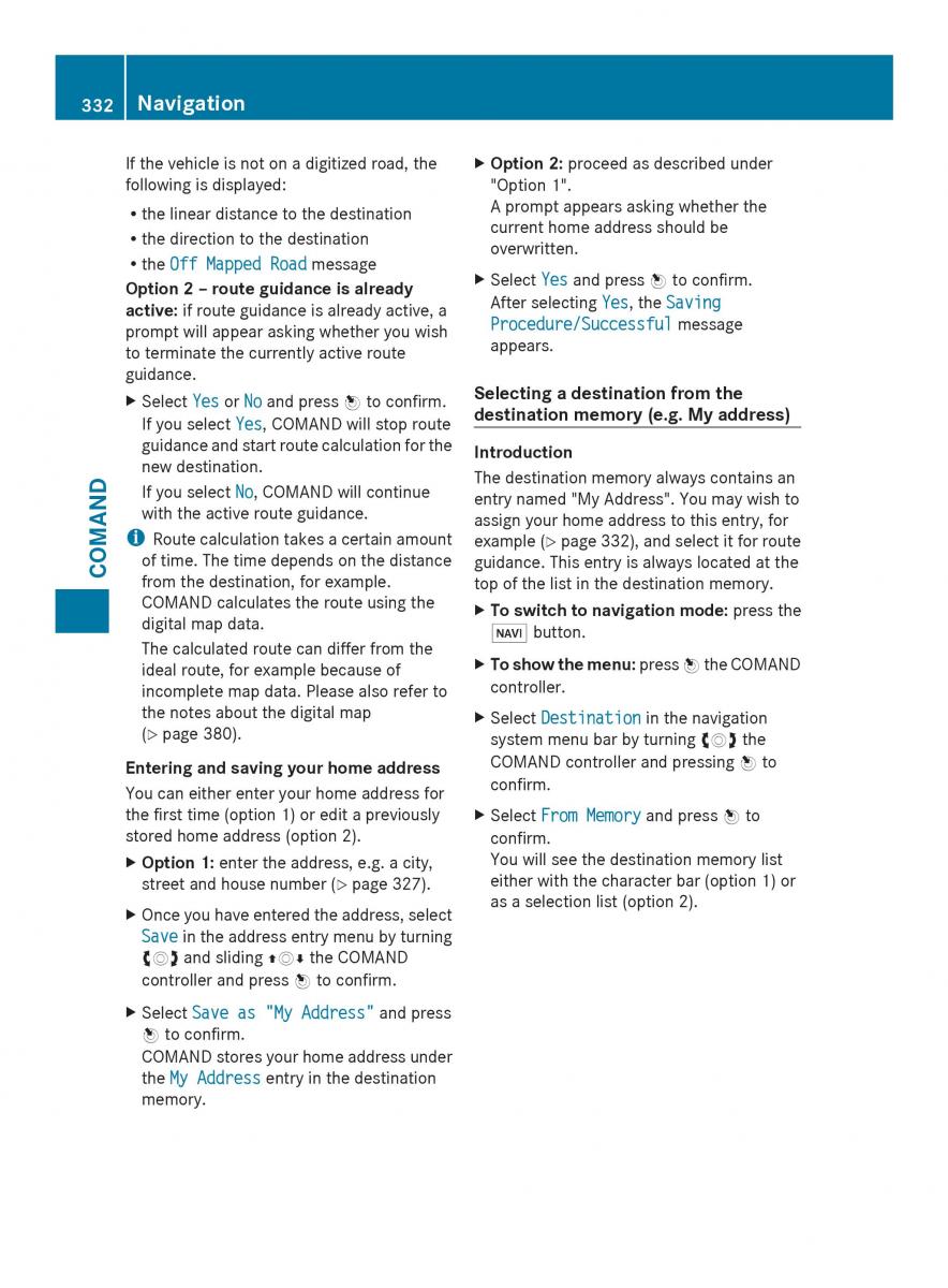 Mercedes Benz SL R231 owners manual / page 334