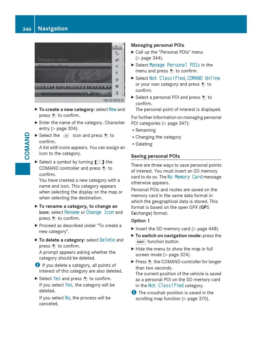 Mercedes Benz SL R231 owners manual / page 348