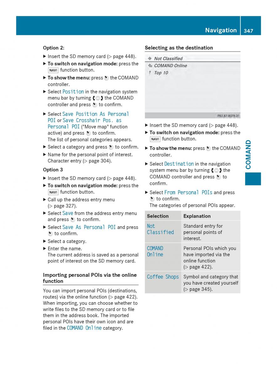 Mercedes Benz SL R231 owners manual / page 349