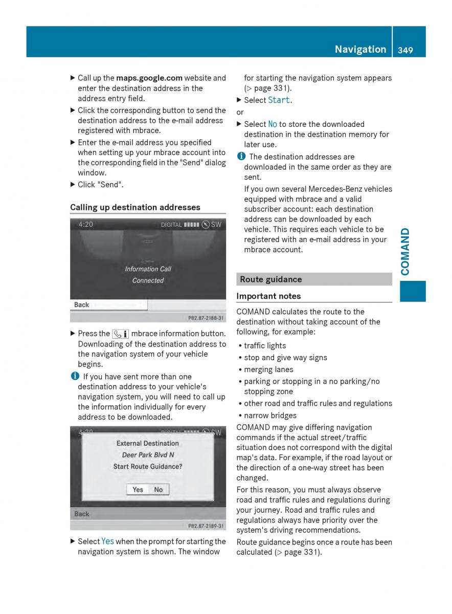 Mercedes Benz SL R231 owners manual / page 351