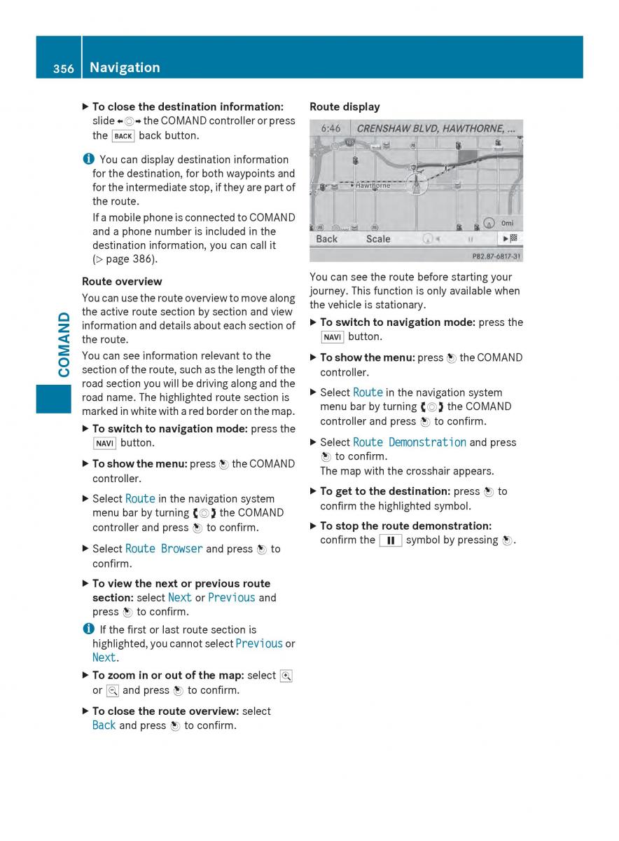 Mercedes Benz SL R231 owners manual / page 358