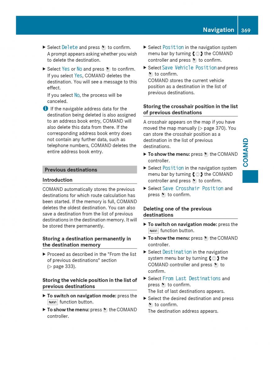 Mercedes Benz SL R231 owners manual / page 371