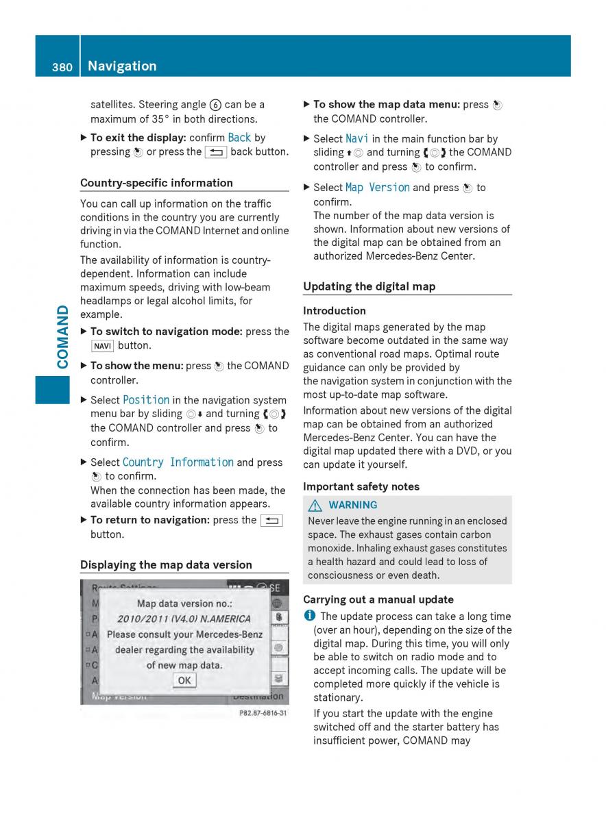 Mercedes Benz SL R231 owners manual / page 382