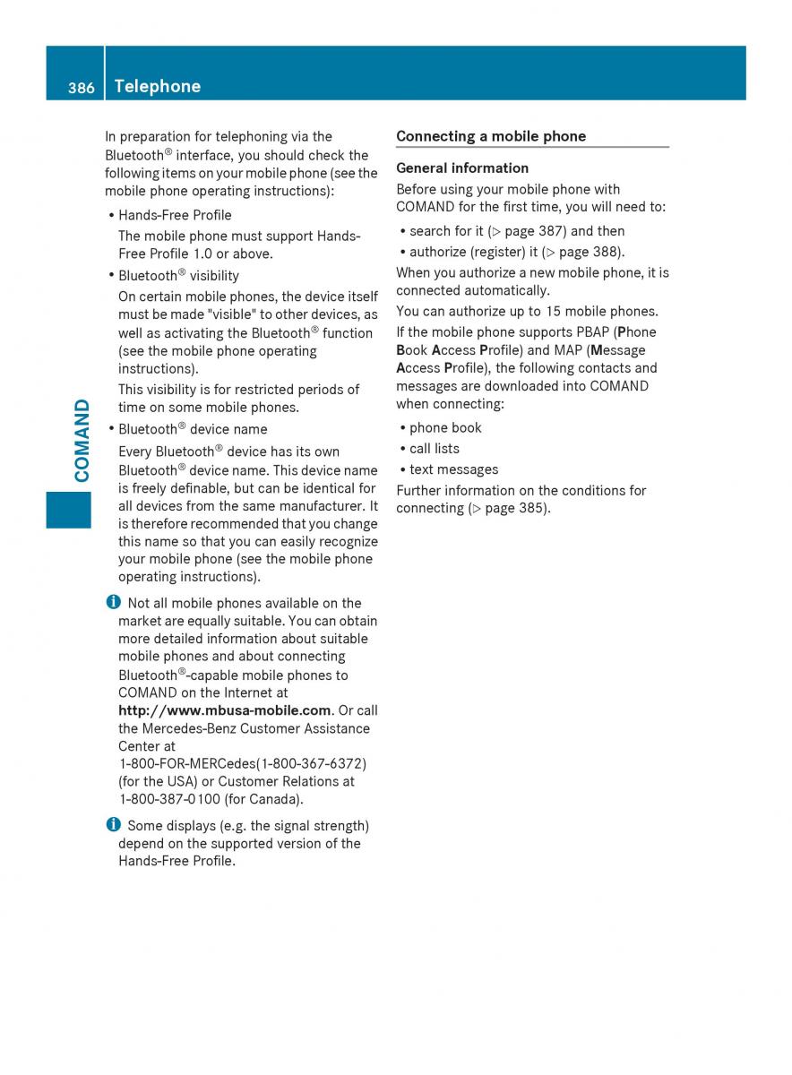 Mercedes Benz SL R231 owners manual / page 388