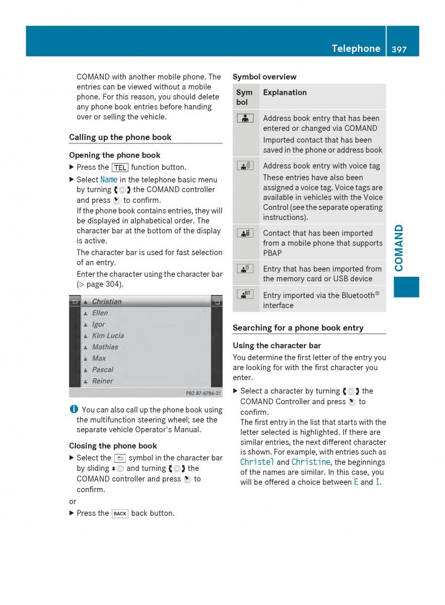 Mercedes Benz SL R231 owners manual / page 399