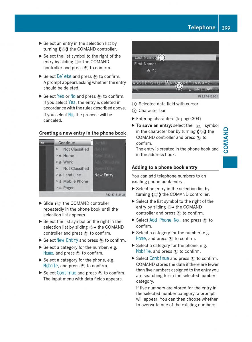 Mercedes Benz SL R231 owners manual / page 401