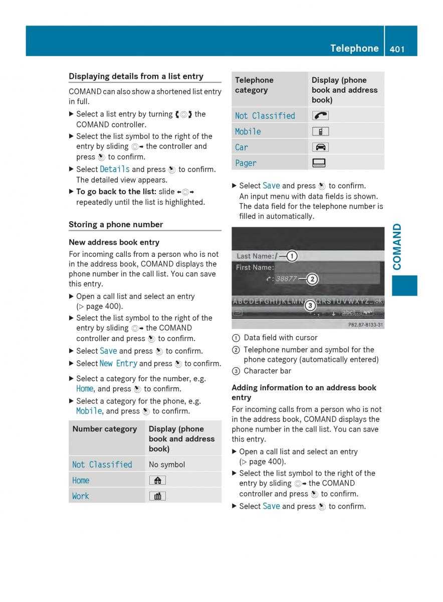 Mercedes Benz SL R231 owners manual / page 403