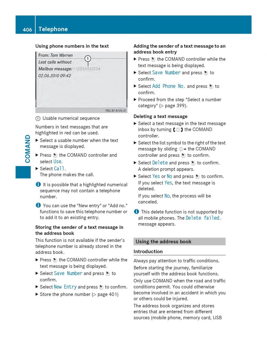 Mercedes Benz SL R231 owners manual / page 408