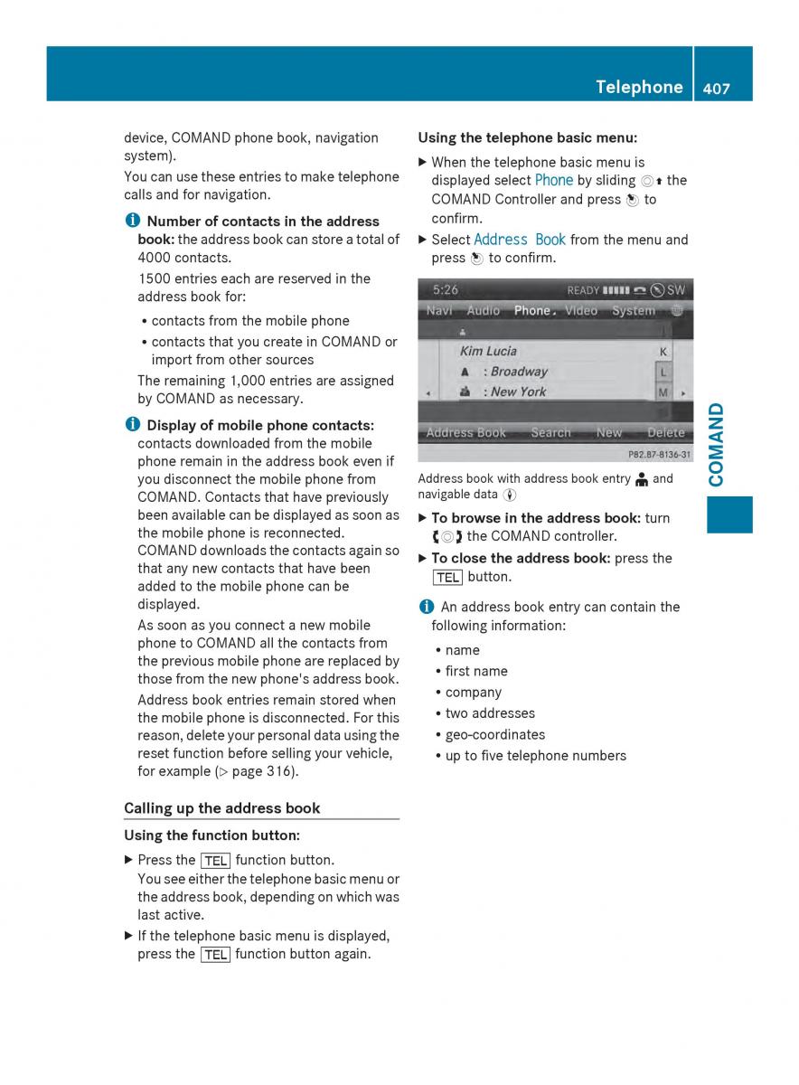 Mercedes Benz SL R231 owners manual / page 409