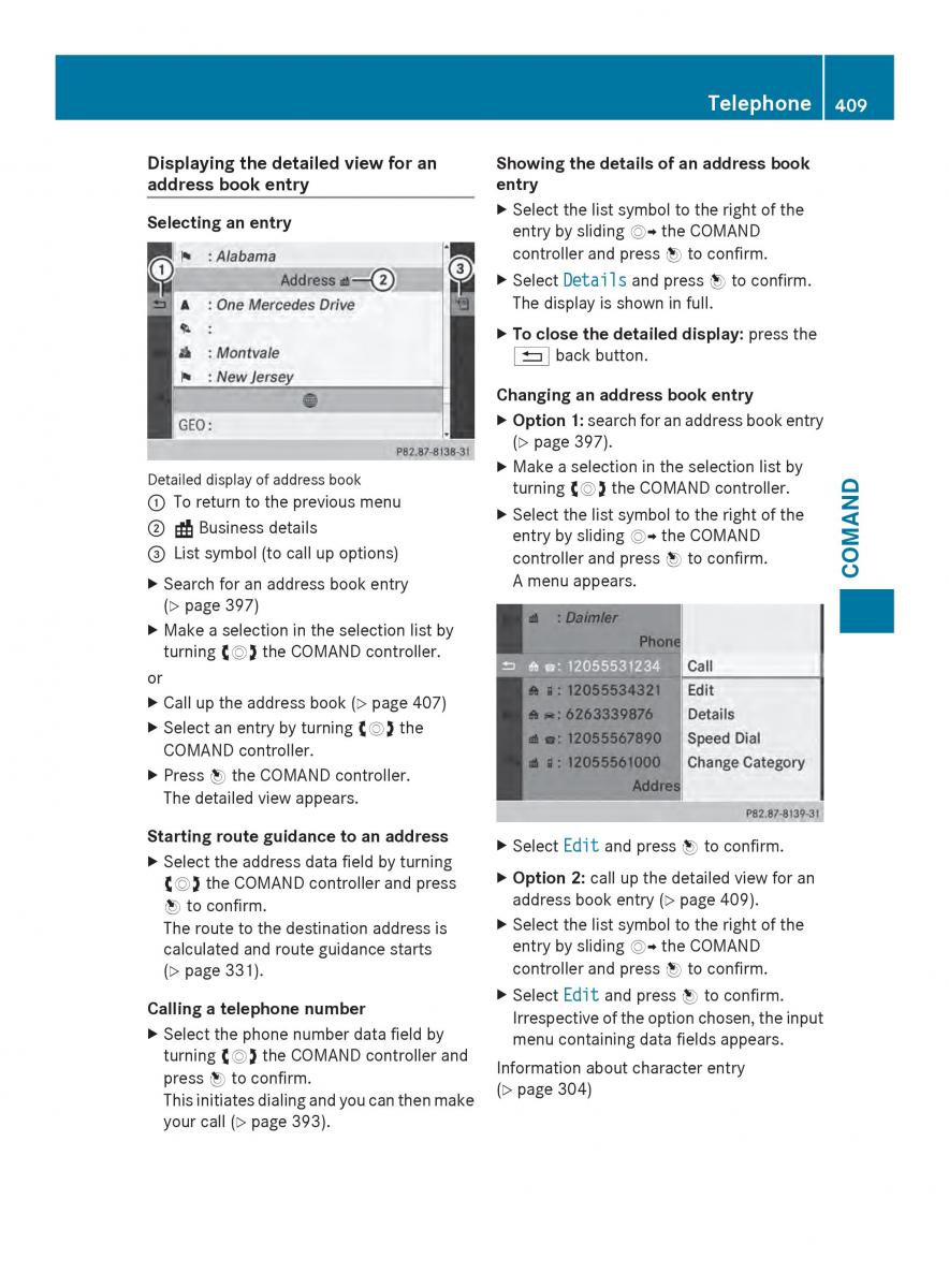 Mercedes Benz SL R231 owners manual / page 411